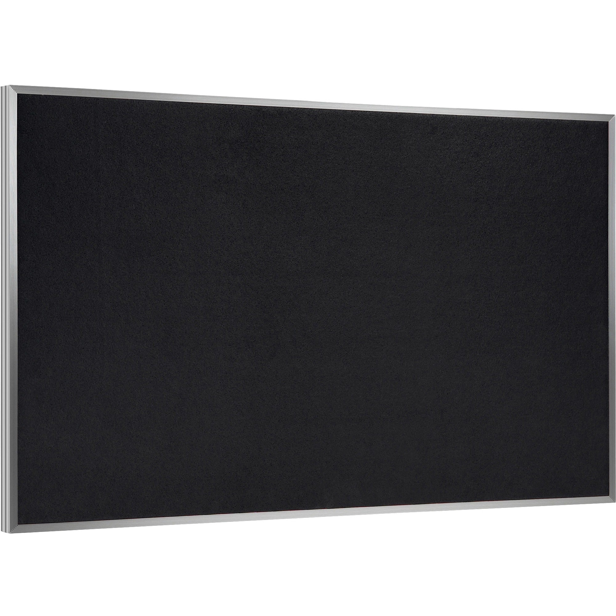 Ghent Recycled Bulletin Board with Aluminum Frame - 48" Height x 60" Width - Black Rubber Surface - Recyclable, Washable, Easy to Clean, Textured Surface, Self-healing, Durable, Tackable, Colorfast, Stain Resistant, Eco-friendly, Damage Resistant, ..
