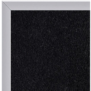 Ghent Recycled Bulletin Board with Aluminum Frame - 48" Height x 60" Width - Black Rubber Surface - Recyclable, Washable, Easy to Clean, Textured Surface, Self-healing, Durable, Tackable, Colorfast, Stain Resistant, Eco-friendly, Damage Resistant, ..