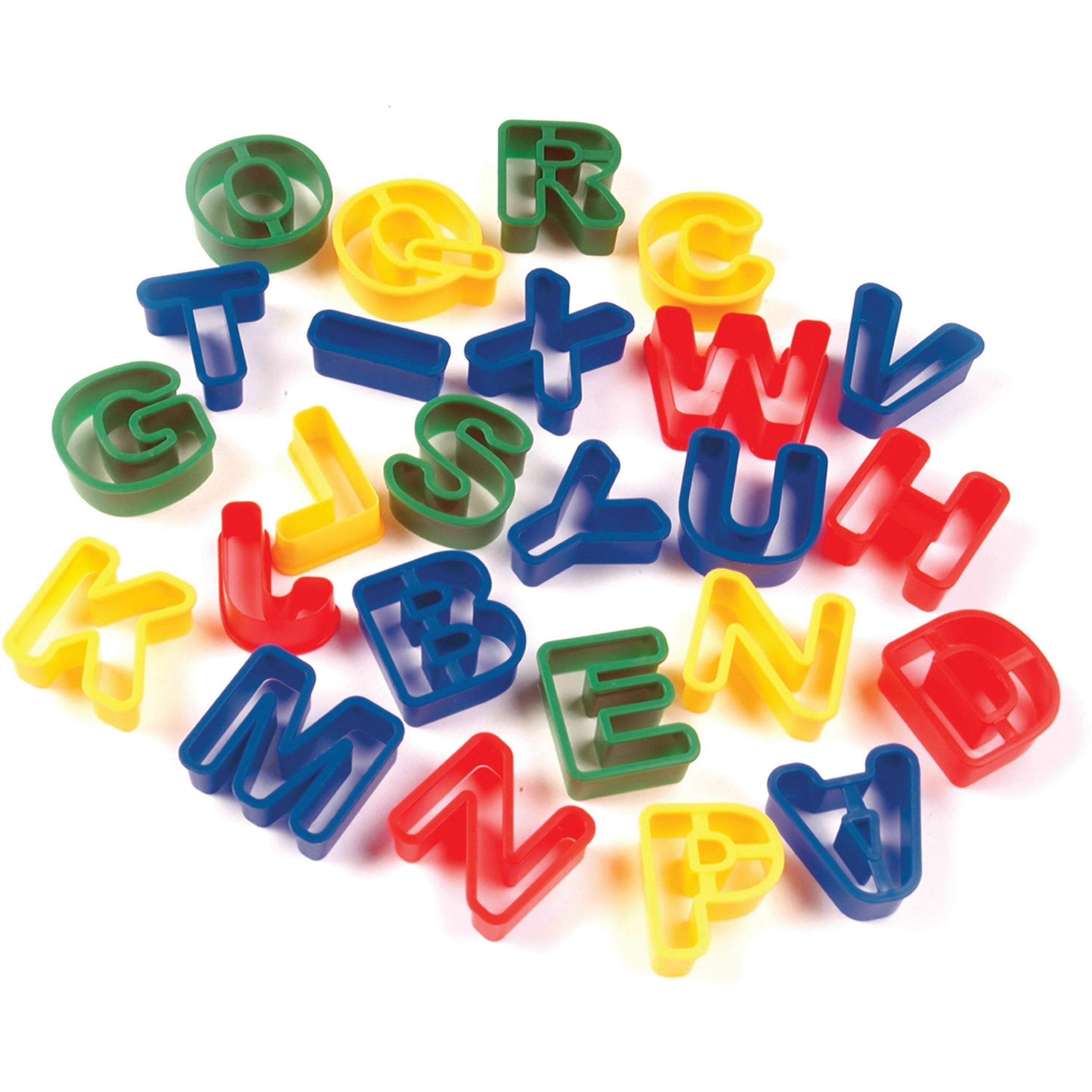 creativity-street-dough-cutter-letters-cutting-26-pieces-26-set-assorted-plastic_pac9771 - 1