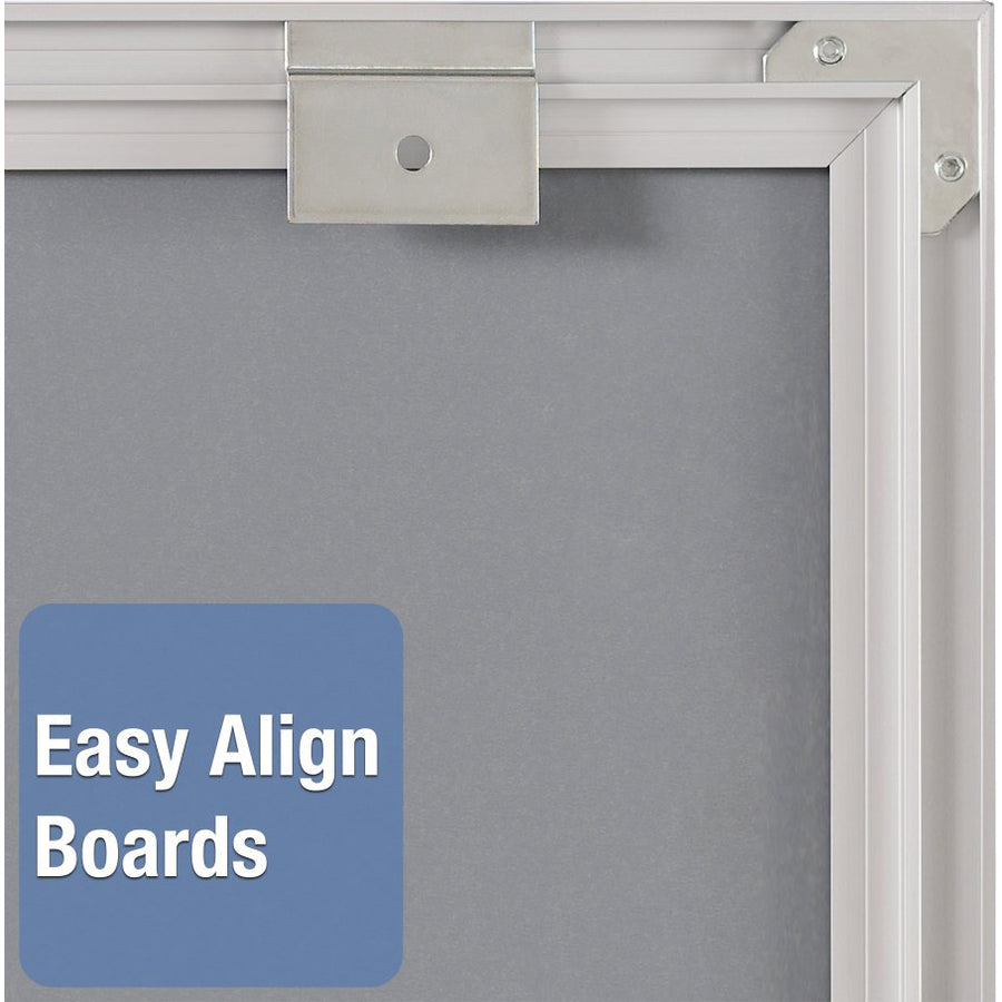 Quartet Matrix 15-employee In/Out Board - 16" Height x 11" Width - White Natural Cork Surface - Magnetic, Durable - Silver Frame - 1 Each
