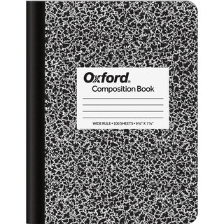Composition Book, Wide/Legal Rule, Black Marble Cover, (100) 9.75 x 7.5 Sheets