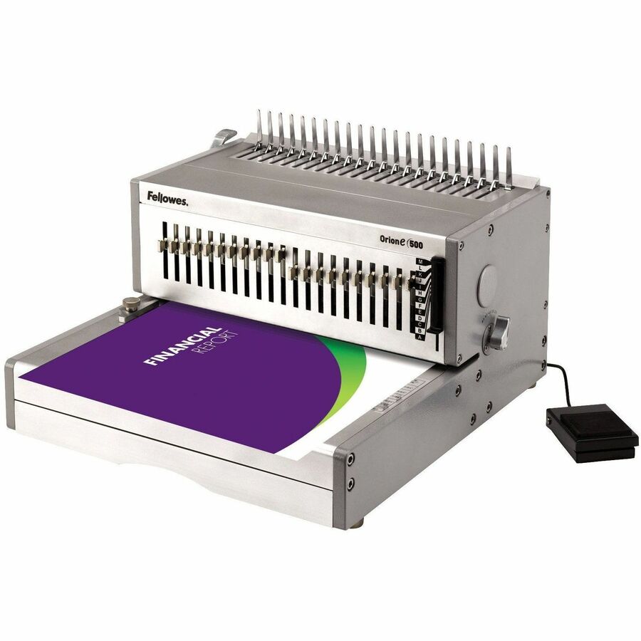 Fellowes Orion E 500 Electric Comb Binding Machine - 9.8" x 15.8" x 19.8" - Silver