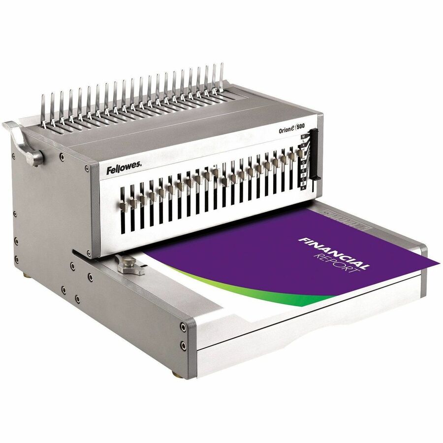 Fellowes Orion E 500 Electric Comb Binding Machine - 9.8" x 15.8" x 19.8" - Silver