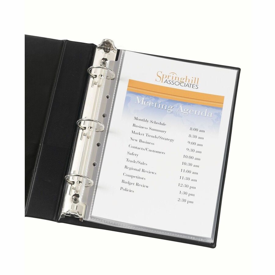 Avery Mini Diamond Clear Heavyweight Sheet Protectors - 1 x Sheet Capacity - 5 1/2" x 8 1/2" Sheet - 7 x Holes - 3 x Rings - Ring Binder - Top Loading - Rectangular - Clear - Polypropylene - 10 / Carton