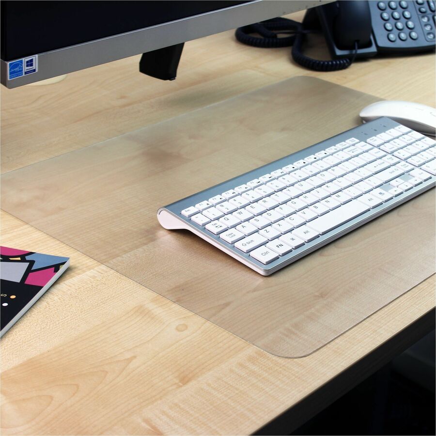 Desktex Polycarbonate Desk Pad 19" x 24" - Clear Rectangular Polycarbonate Desk Pad - 24" L x 19" W x 0.03" D - 