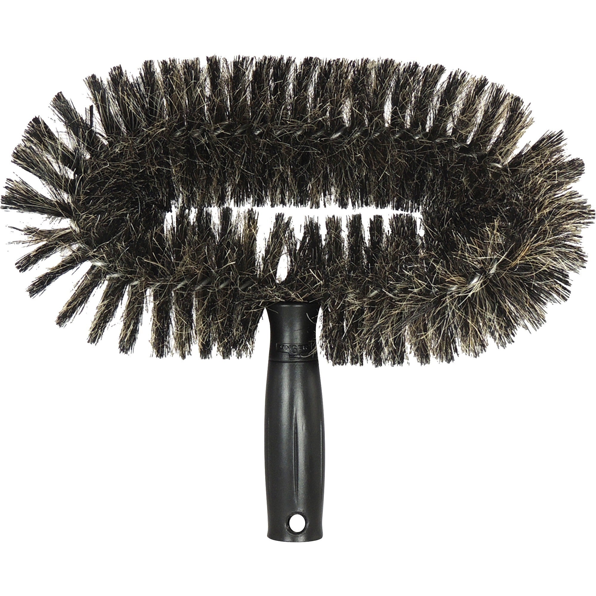 Unger StarDuster WallBrush - Horsehair Bristle - 9.4" Overall Length - 1 Each - Black, Brown