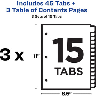 avery-customizable-table-of-contents-dividers-ready-indexr-printable-section-titles-preprinted-1-15-multicolor-tabs-3-sets-11074_ave11074 - 5