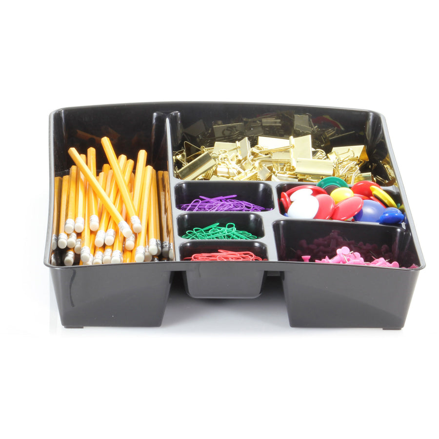 Officemate Deep Desk Drawer Tray - 7 Compartment(s) - 2.3" Height x 11.5" Width15.1" Length - Black - 1 Each