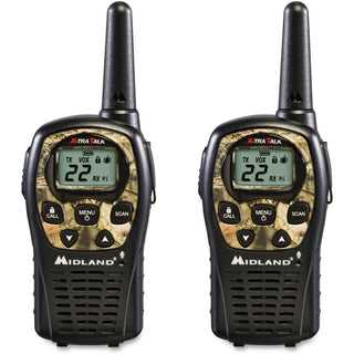 Midland LXT535VP3 24-mile Range 2-Way - 22 Radio Channels - 22 GMRS - Upto 126720 ft - Auto Squelch, Keypad Lock, Silent Operation - Water Resistant - Camouflage, Mossy Oak - 2 Each - 