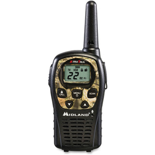 Midland LXT535VP3 24-mile Range 2-Way - 22 Radio Channels - 22 GMRS - Upto 126720 ft - Auto Squelch, Keypad Lock, Silent Operation - Water Resistant - Camouflage, Mossy Oak - 2 Each - 