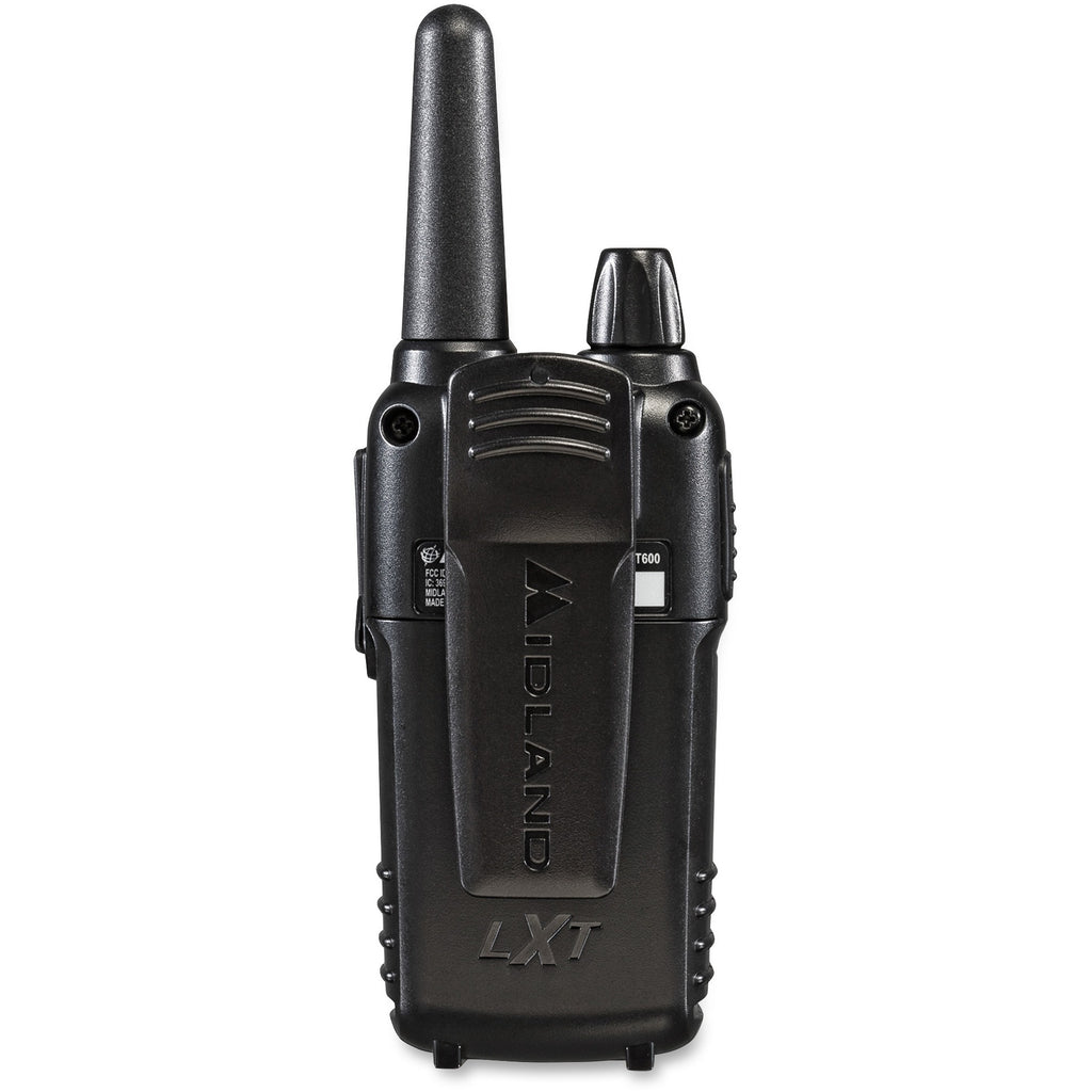 Midland LXT600VP3 Two-Way Radio - 36 Radio Channels - 22 GMRS/FRS - Upto 158400 ft - 121 Total Privacy Codes - Hands-free, Silent Operation - Water Resistant - Black - 2 Each - 