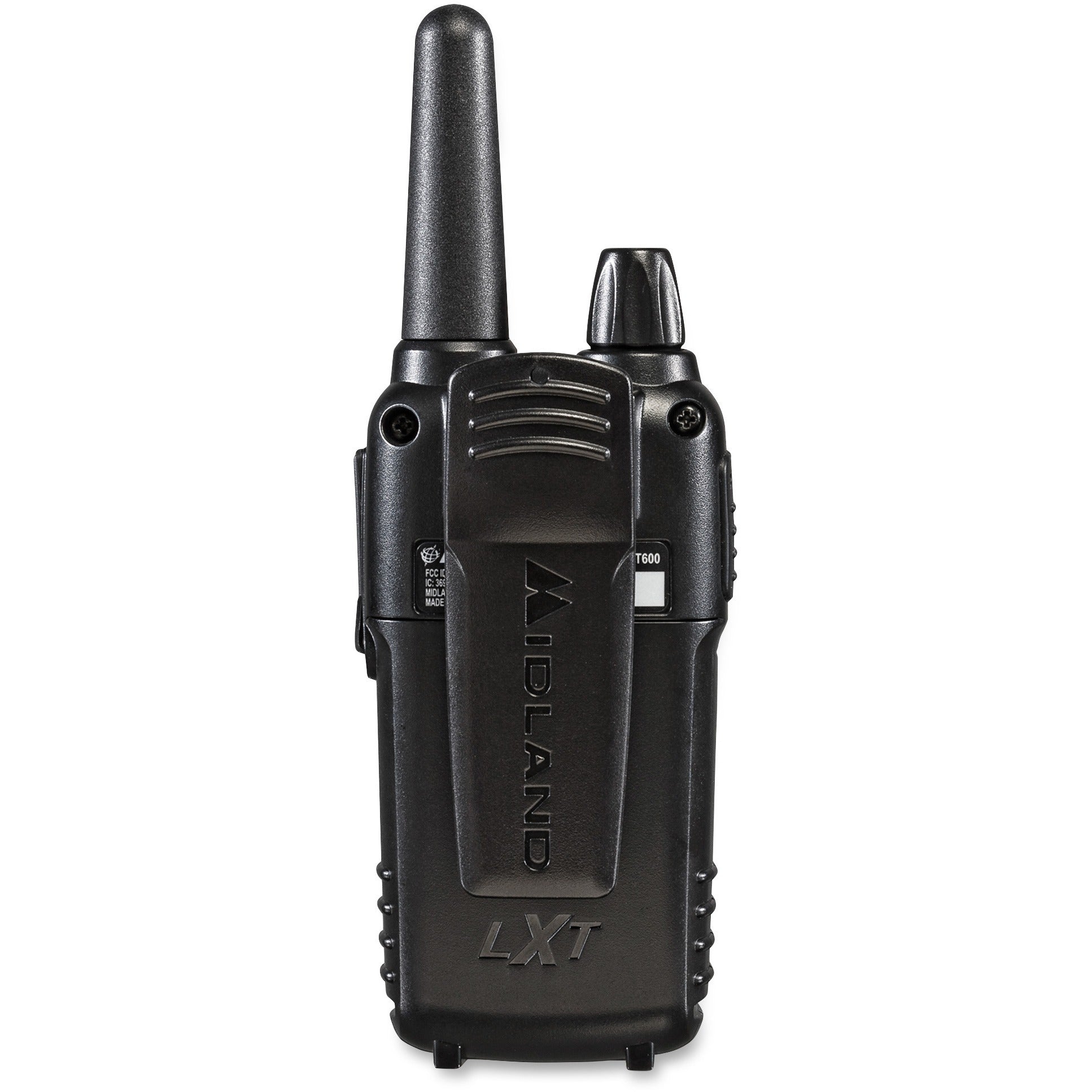 Midland LXT600VP3 Two-Way Radio - 36 Radio Channels - 22 GMRS/FRS - Upto 158400 ft - 121 Total Privacy Codes - Hands-free, Silent Operation - Water Resistant - Black - 2 Each - 