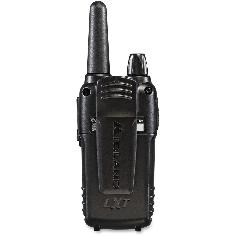 Midland LXT600VP3 Two-Way Radio - 36 Radio Channels - 22 GMRS/FRS - Upto 158400 ft - 121 Total Privacy Codes - Hands-free, Silent Operation - Water Resistant - Black - 2 Each
