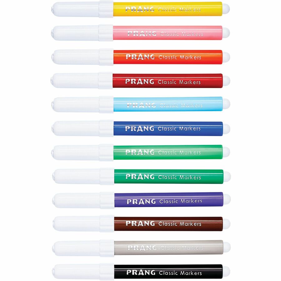 Prang Classic Bullet Tip Art Markers - Bullet Marker Point Style - Assorted - 48 / Pack - 