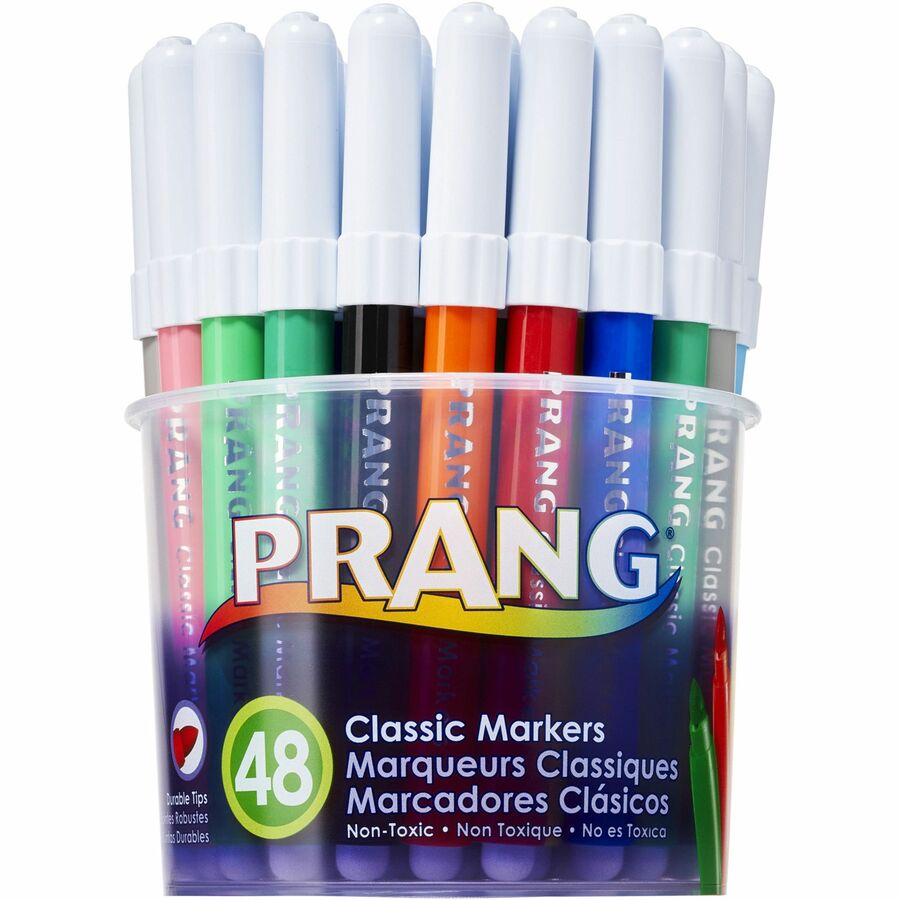 Prang Classic Bullet Tip Art Markers - Bullet Marker Point Style - Assorted - 48 / Pack - 