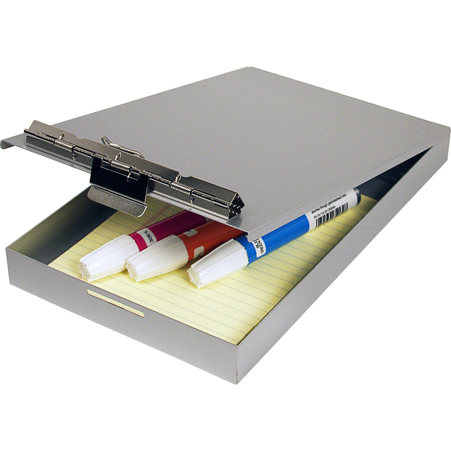 Saunders Recycled Aluminum Redi-Rite Clipboard - Top Opening - 6" x 9" - Aluminum - Silver - 1 Each - 