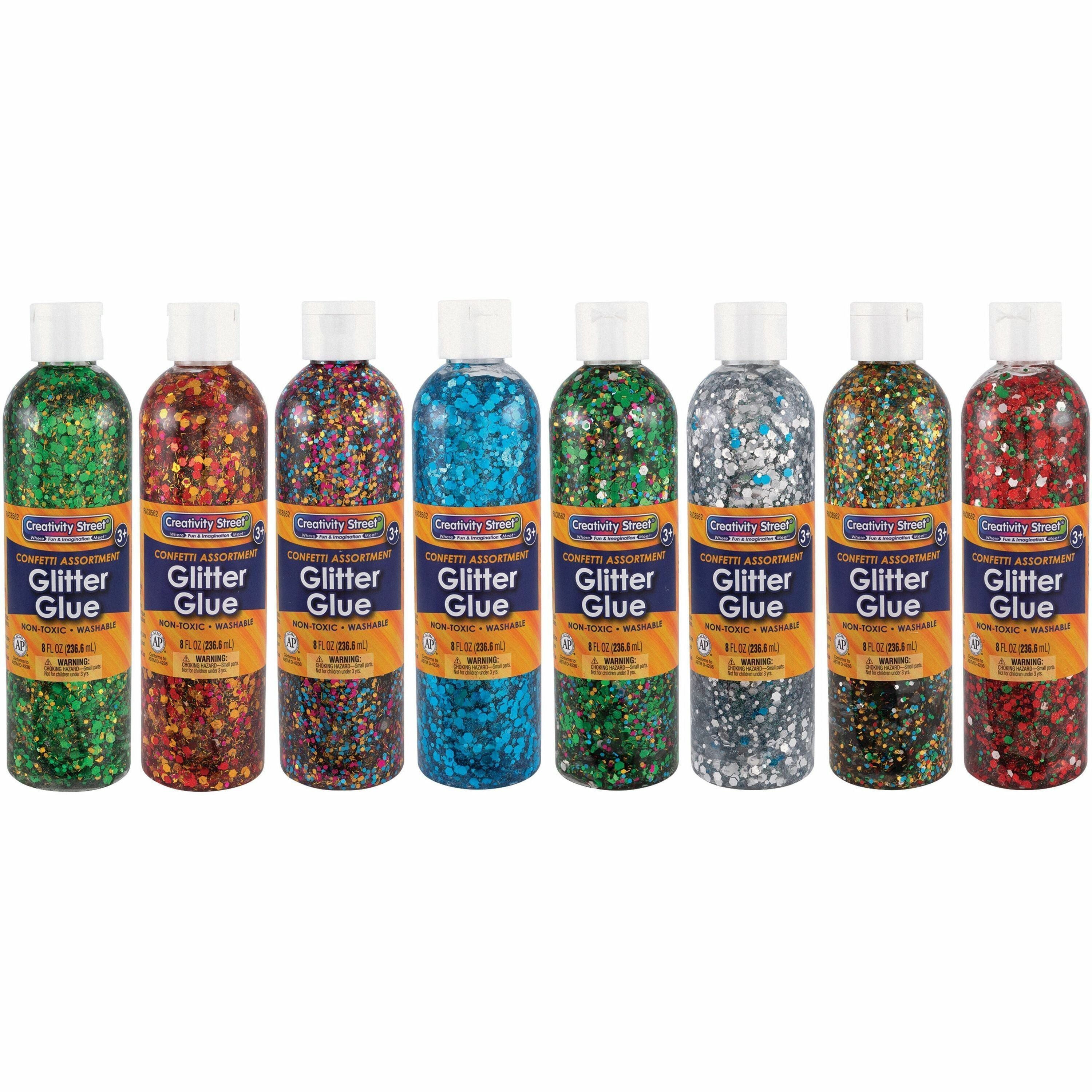 Creativity Street Classroom Size Glitter Chips - Craft, Classroom - 8 / Box - Assorted - 1