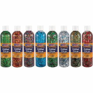 Creativity Street Classroom Size Glitter Chips - Craft, Classroom - 8 / Box - Assorted