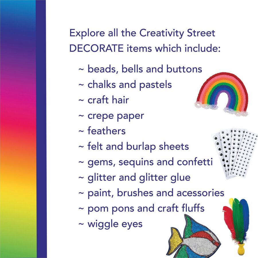 Creativity Street Classroom Size Glitter Chips - Craft, Classroom - 8 / Box - Assorted - 4