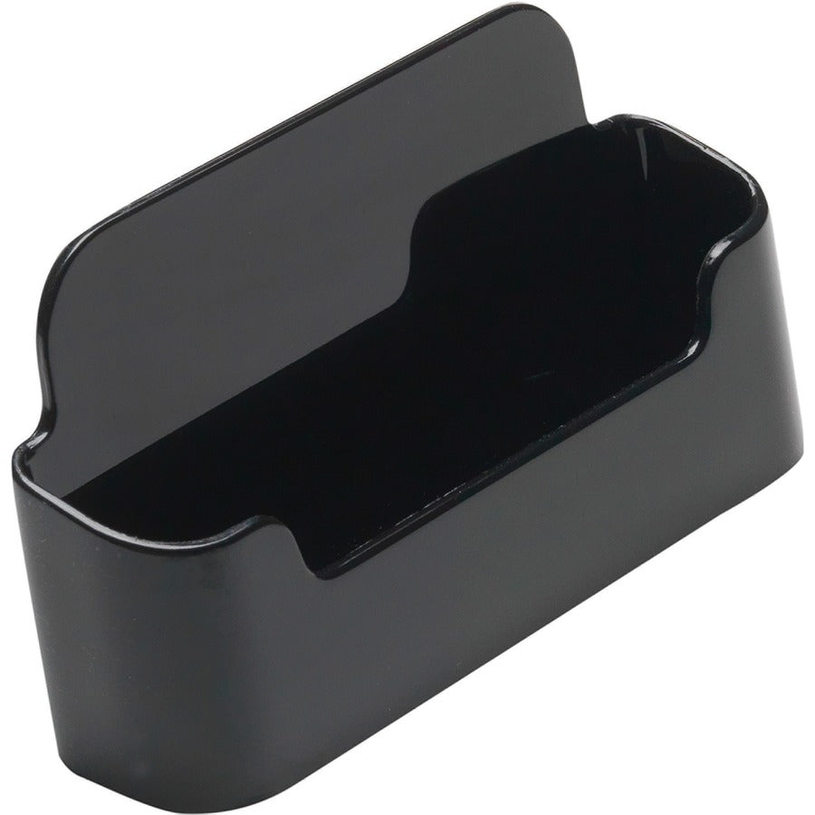 Deflecto Single Business Card Holder - 1.8" x 3.9" x 1.4" x - Plastic - 1 Each - Black