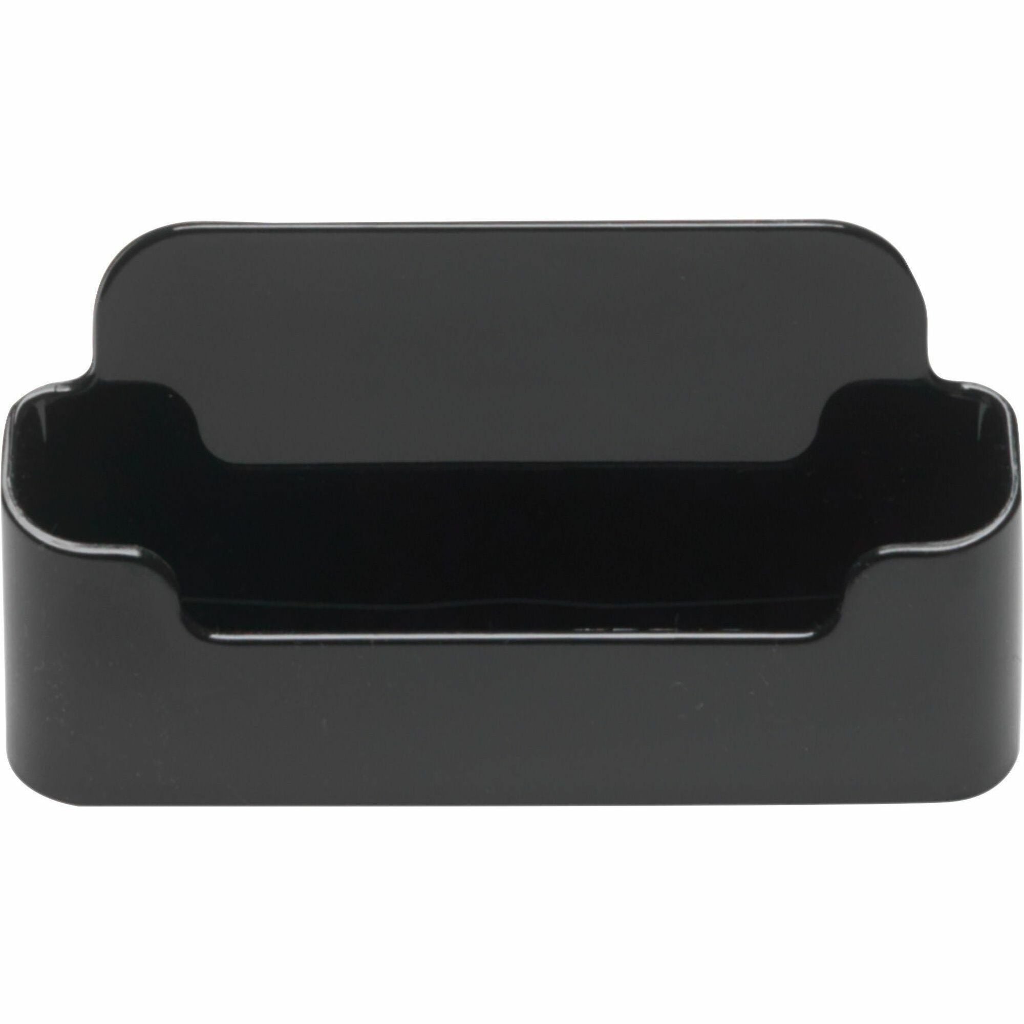 Deflecto Single Business Card Holder - 1.8" x 3.9" x 1.4" x - Plastic - 1 Each - Black - 