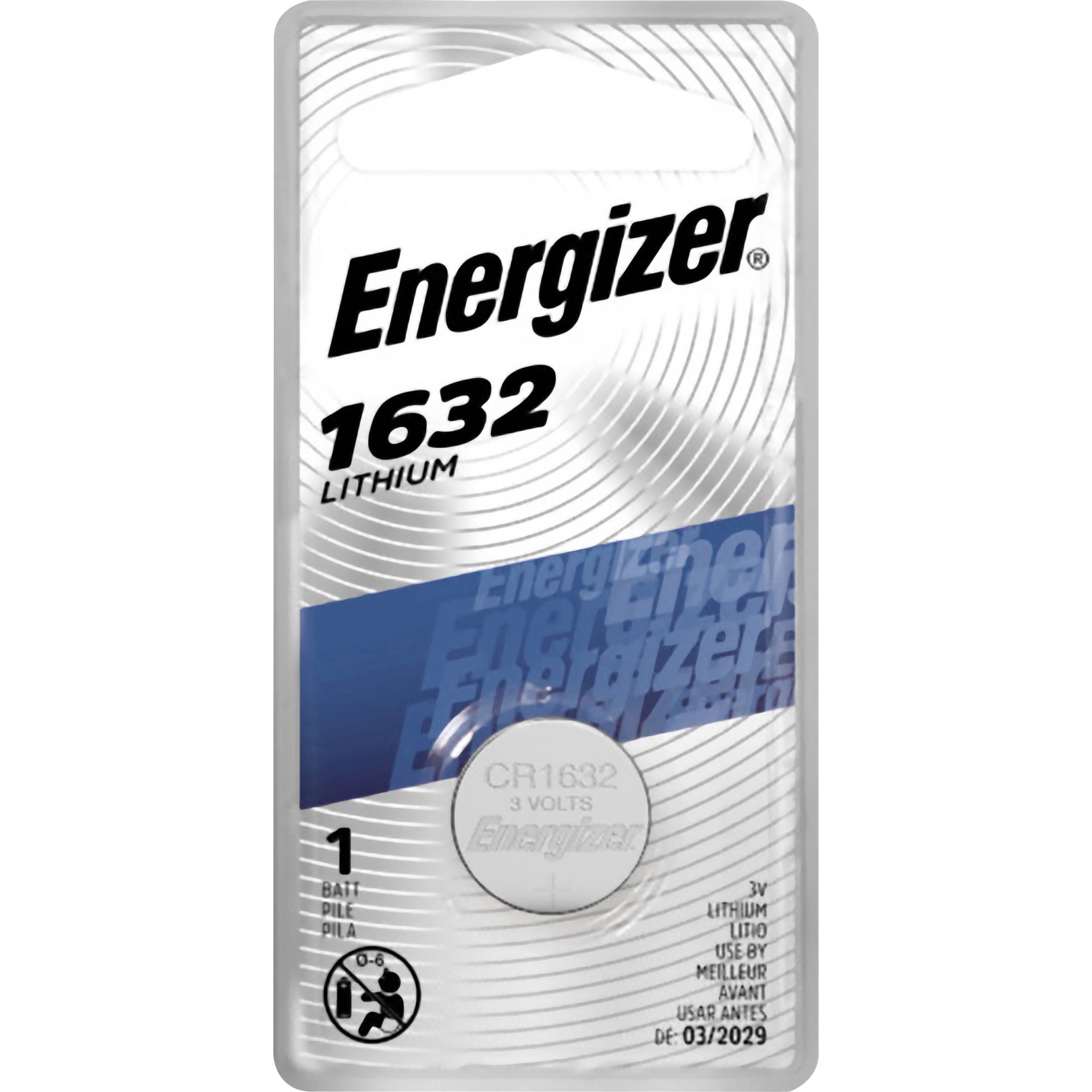 energizer-1632-lithium-coin-battery-1-pack-for-toy-heart-rate-monitor-glucose-monitor-keyless-entry-game-keyfob-transmitter-watch-remote-control-cr1632-3-v-dc-130-mah-lithium-manganese-dioxide-li-mno2-1-pack_eveecr1632bp - 1