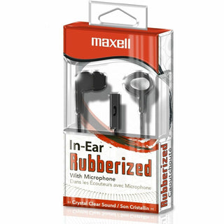 In-Ear Buds with Built-in Microphone, 4 ft Cord, Black