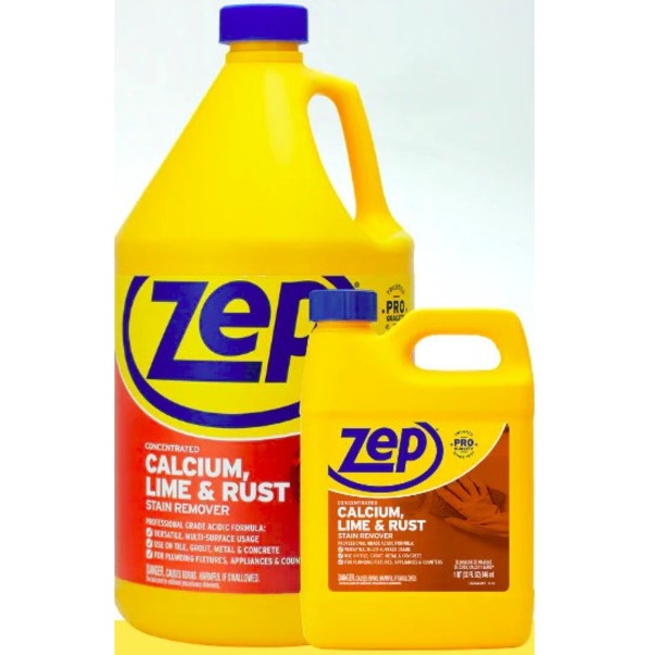 Zep Calcium, Lime & Rust Stain Remover - Concentrate - 128 fl oz (4 quart) - 1 Each - Yellow - 5