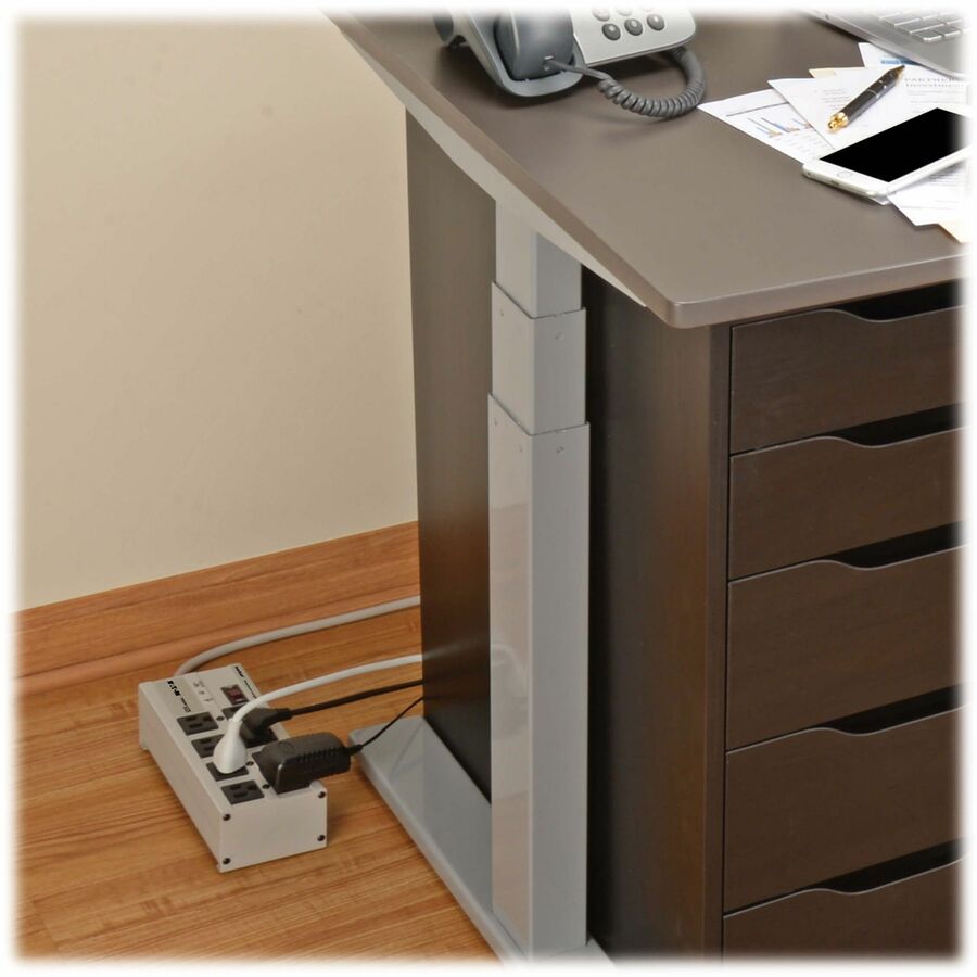 Isobar Surge Protector, 8 AC Outlets, 12 ft Cord, 3,840 J, Light Gray