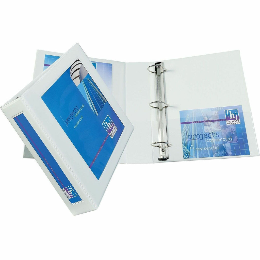 Framed View Heavy-Duty Binders, 3 Rings, 2" Capacity, 11 x 8.5, White