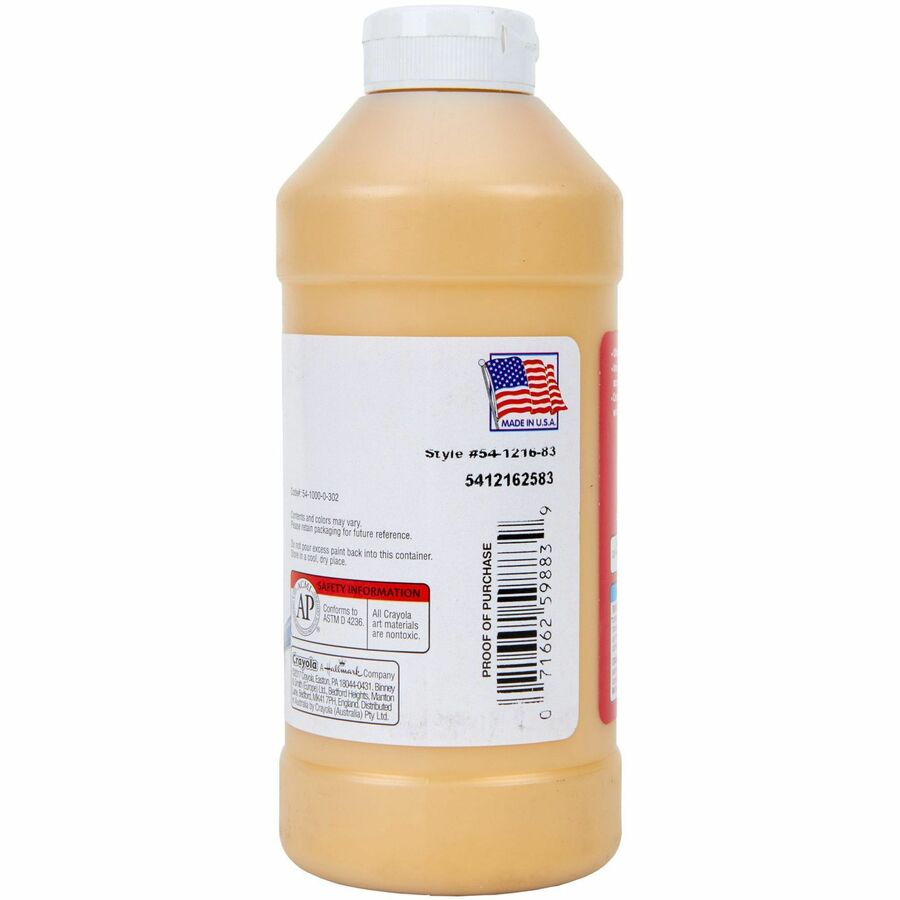 Crayola Premier Tempera Paint - 16 fl oz - 1 Each - Gold