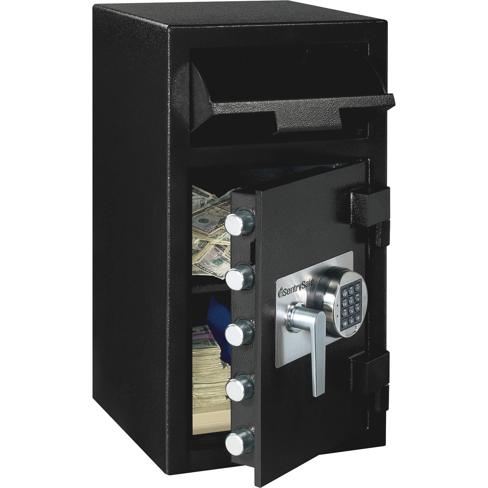 Sentry Safe Depository Electronic Lock Safe - 1.60 ft - Programmable, Electronic Lock - 5 Live-locking Bolt(s) - Fire Resistant, Water Resistant, Theft Resistant - for Home, Money, Document - Internal Size 17.50" x 13.70" x 11.30" - Overall Size 27 - 