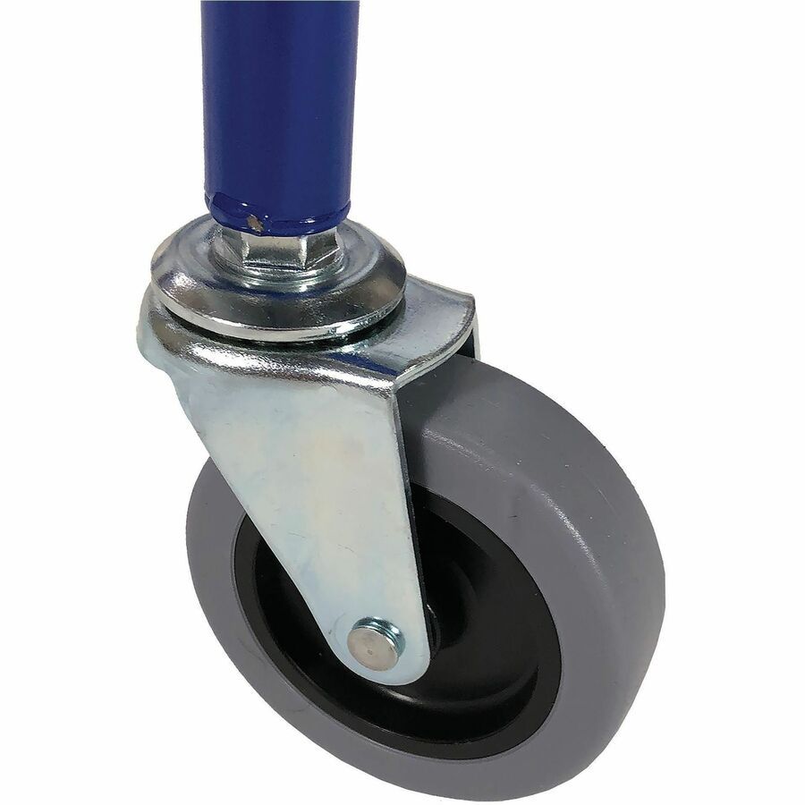 Lockable Ball Storage Cart, Fits Approximately 24 Balls, Metal, 37" x 22" x 20", Blue