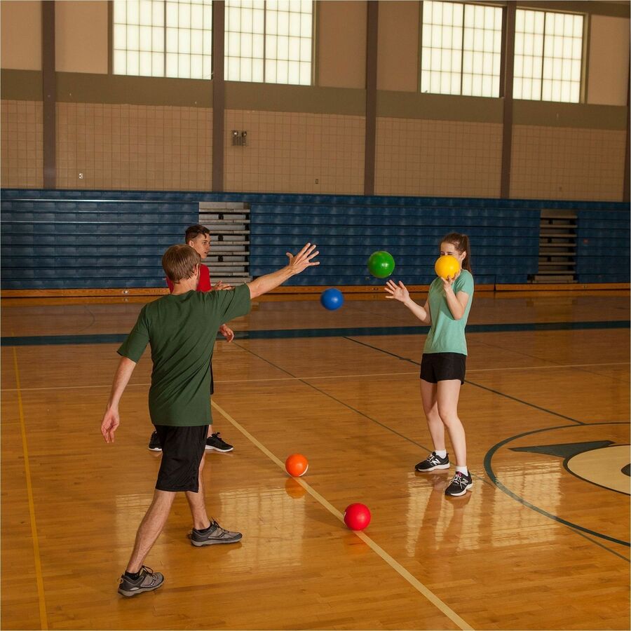 Rhino Skin Dodge Ball Set, 6" Diameter, Assorted Colors, 6/Set