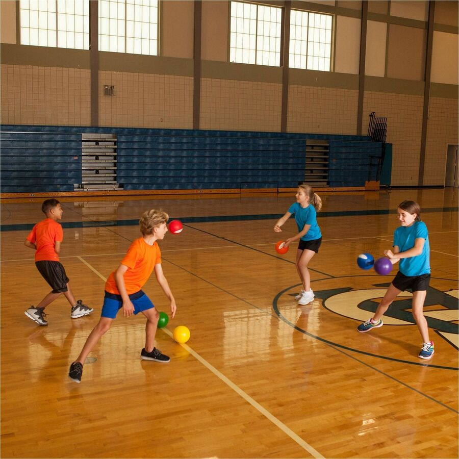 Rhino Skin Dodge Ball Set, 6" Diameter, Assorted Colors, 6/Set