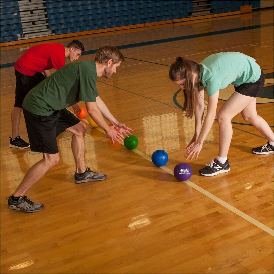 Rhino Skin Dodge Ball Set, 6" Diameter, Assorted Colors, 6/Set