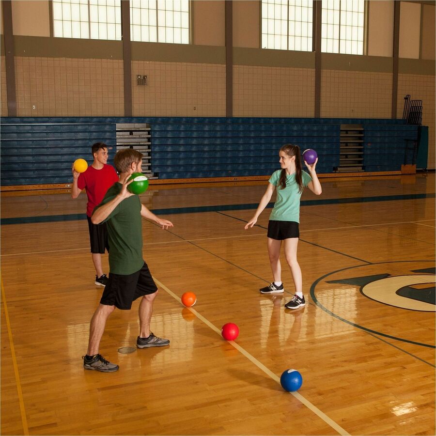 Rhino Skin Dodge Ball Set, 6" Diameter, Assorted Colors, 6/Set