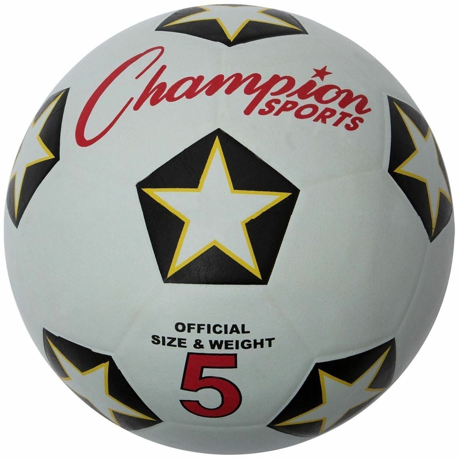 Rubber Sports Ball, For Soccer, No. 5 Size, White/Black