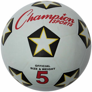Rubber Sports Ball, For Soccer, No. 5 Size, White/Black