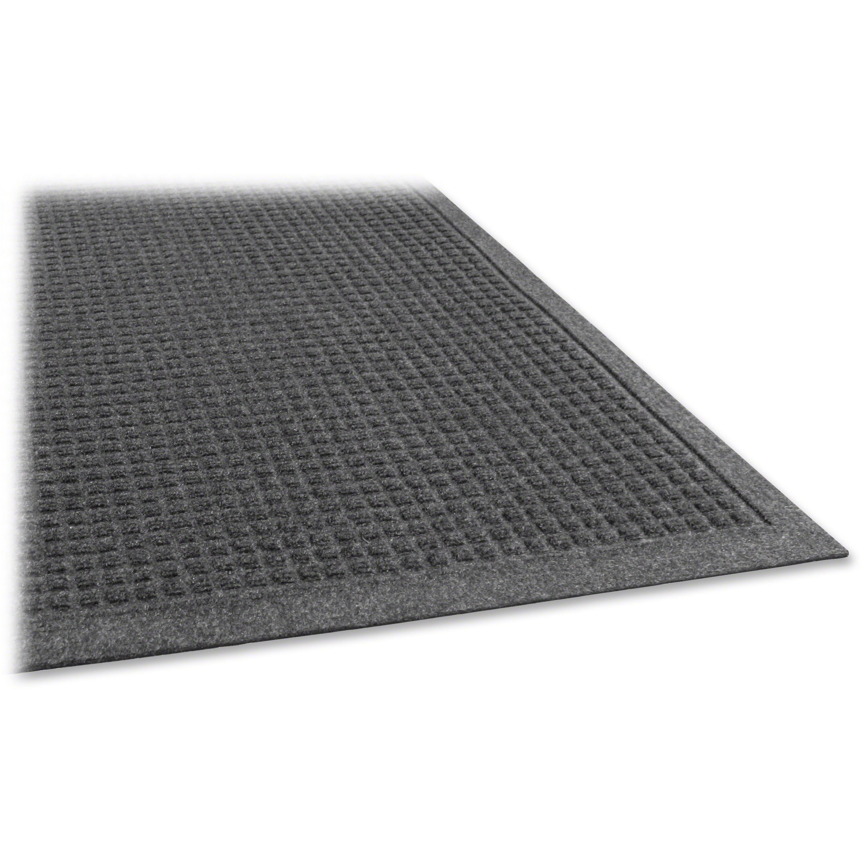 Guardian Floor Protection EcoGuard Floor Mat - Indoor, Outdoor, Carpeted Floor, Hard Floor - 36" Length x 24" Width - Rectangular - Rubber - Charcoal - 1Each - 