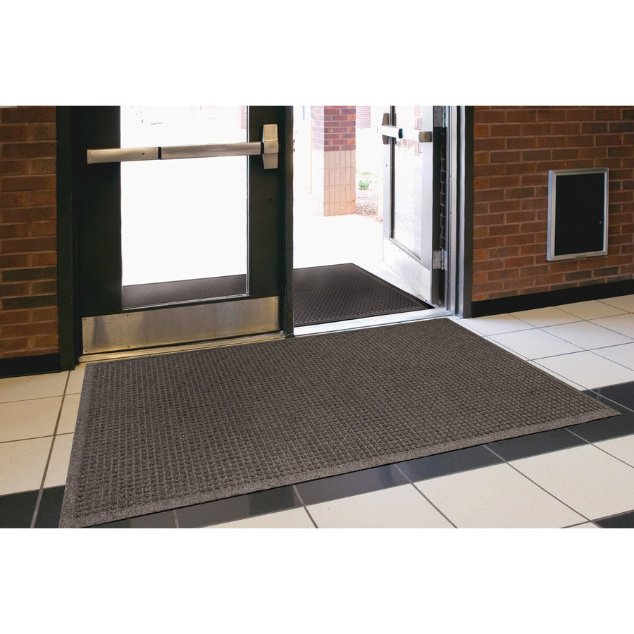 Guardian Floor Protection EcoGuard Floor Mat - Indoor, Outdoor, Carpeted Floor, Hard Floor - 36" Length x 24" Width - Rectangular - Rubber - Charcoal - 1Each - 