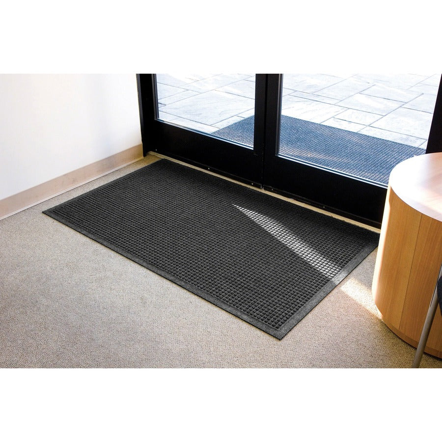 Guardian Floor Protection EcoGuard Floor Mat - Indoor, Outdoor, Carpeted Floor, Hard Floor - 36" Length x 24" Width - Rectangular - Rubber - Charcoal - 1Each - 