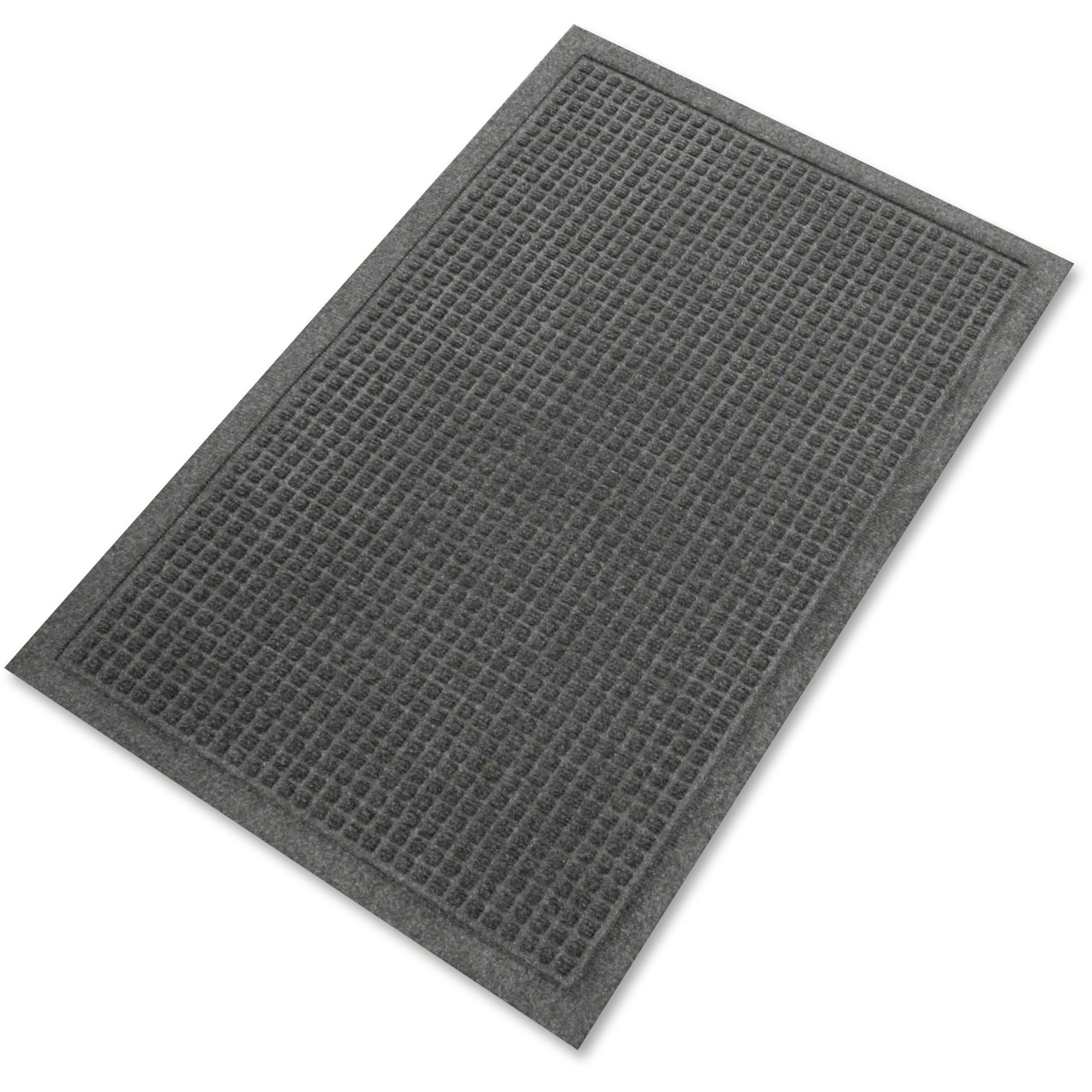 Guardian Floor Protection EcoGuard Floor Mat - Indoor, Outdoor, Carpeted Floor, Hard Floor - 36" Length x 24" Width - Rectangular - Rubber - Charcoal - 1Each - 