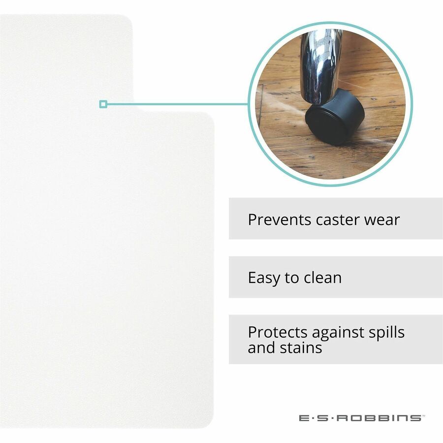 EverLife Chair Mat for Hard Floors, Light Use, Rectangular with Lip, 45 x 53, Clear