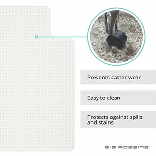 EverLife Light Use Chair Mat for Flat to Low Pile Carpet, Rectangular with Lip, 45 x 53, Clear