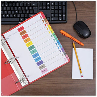 Deluxe Table of Contents Dividers for Printers, 12-Tab, Jan. to Dec., 11 x 8.5, White, 1 Set