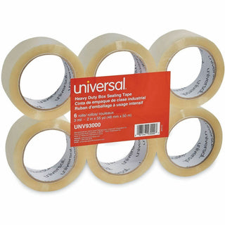 Heavy-Duty Box Sealing Tape, 3" Core, 1.88" x 54.6 yds, Clear, 6/Box