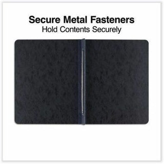 Pressboard Report Cover, Two-Piece Prong Fastener, 3" Capacity, 8.5 x 11, Black/Black