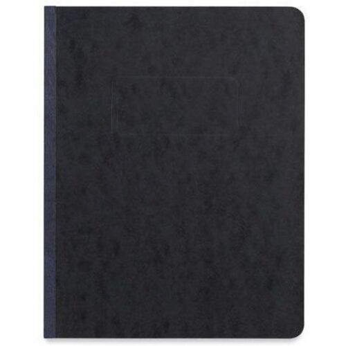 Pressboard Report Cover, Two-Piece Prong Fastener, 3" Capacity, 8.5 x 11, Black/Black