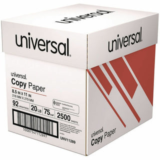 Copy Paper Convenience Carton, 92 Bright, 20 lb Bond Weight, 8.5 x 11, White, 500 Sheets/Ream, 5 Reams/Carton